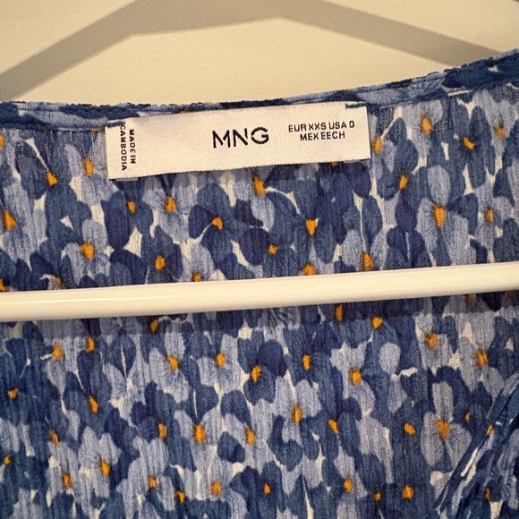 Mango Blue Abstract Mini Dress - Picture 3 of 3